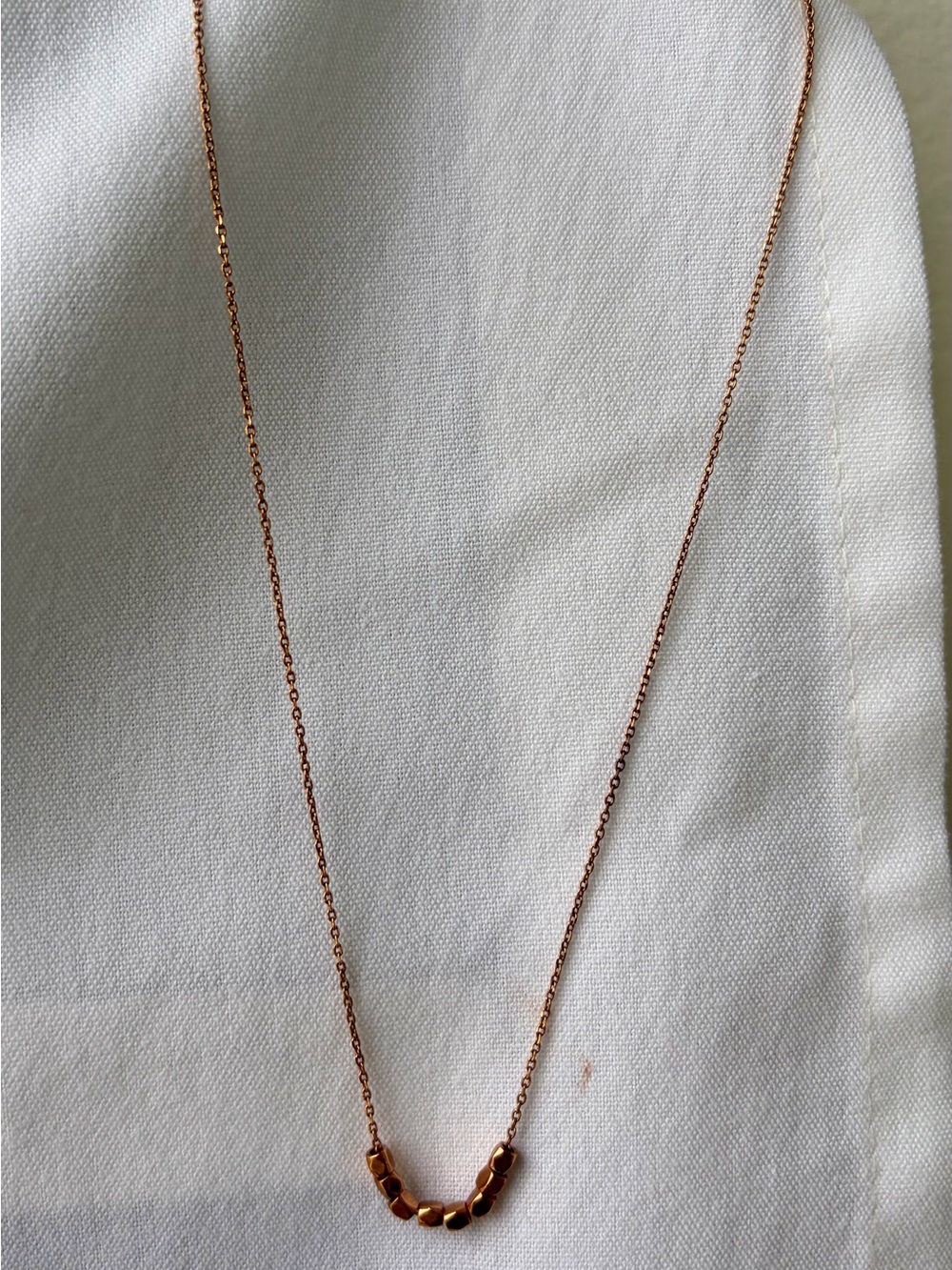 Stanley Rose Gold Bead Pendant Necklace